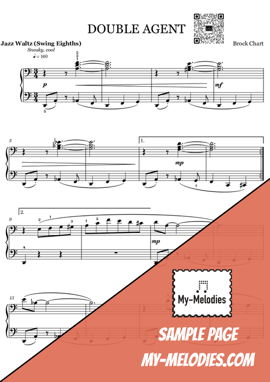 Double Agent | Jazz Piece for Solo Piano (Early Intermediate)