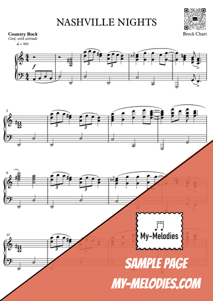 Nashville Nights | Country Rock Piece for Solo Piano (Intermediate)