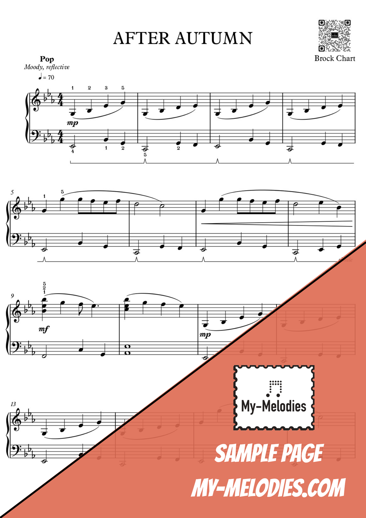 After Autumn | Pop Piece for Solo Piano (Early Intermediate)