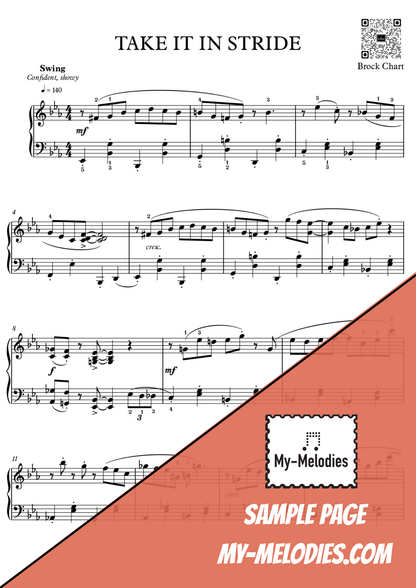 Take It In Stride | Jazz Piece for Solo Piano (Intermediate)