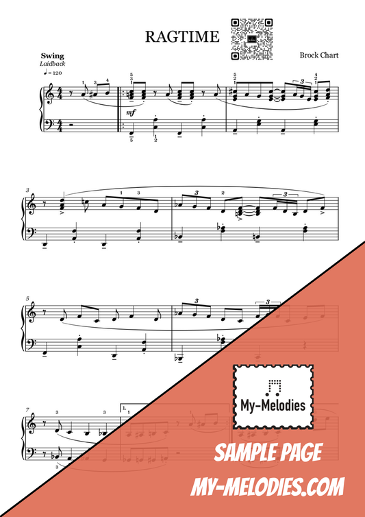 Ragtime | Jazz Piece for Solo Piano (Intermediate)