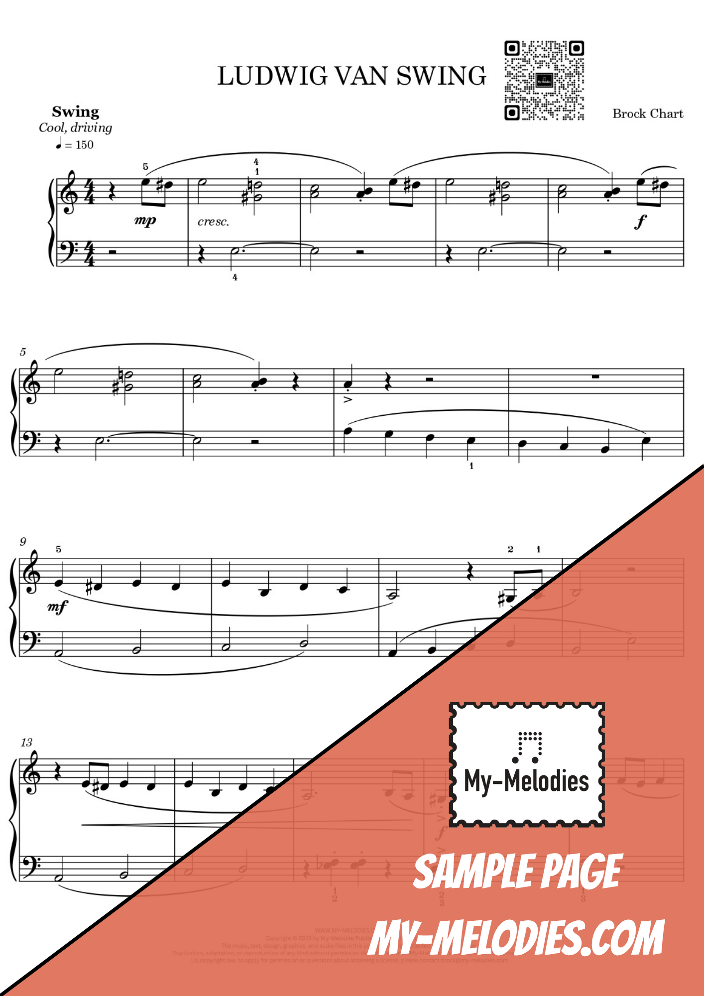 Ludwig van Swing | Jazz Piece for Solo Piano (Elementary)