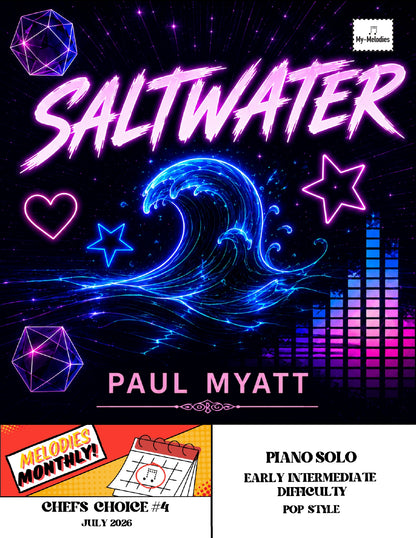 Saltwater | Pop Piece for Solo Piano (Early Intermediate)