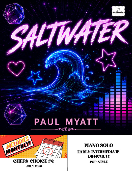 Saltwater | Pop Piece for Solo Piano (Early Intermediate)