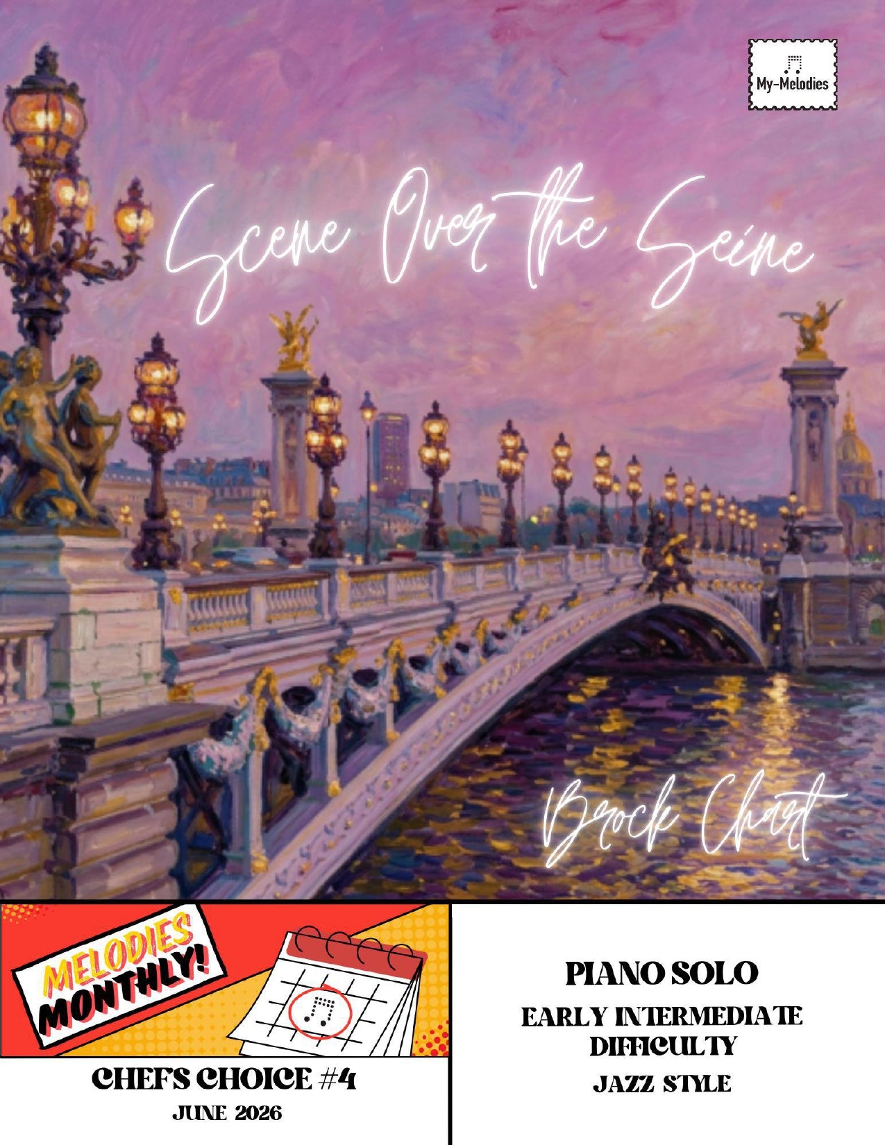 Scene Over the Seine | Jazz Piece for Solo Piano (Early Intermediate)