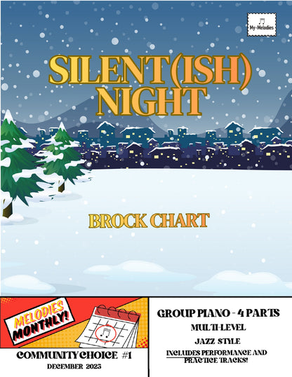 Silent(ish) Night | Jazzy Holiday Piece for 4-Part Piano Ensemble (Multi-Level)