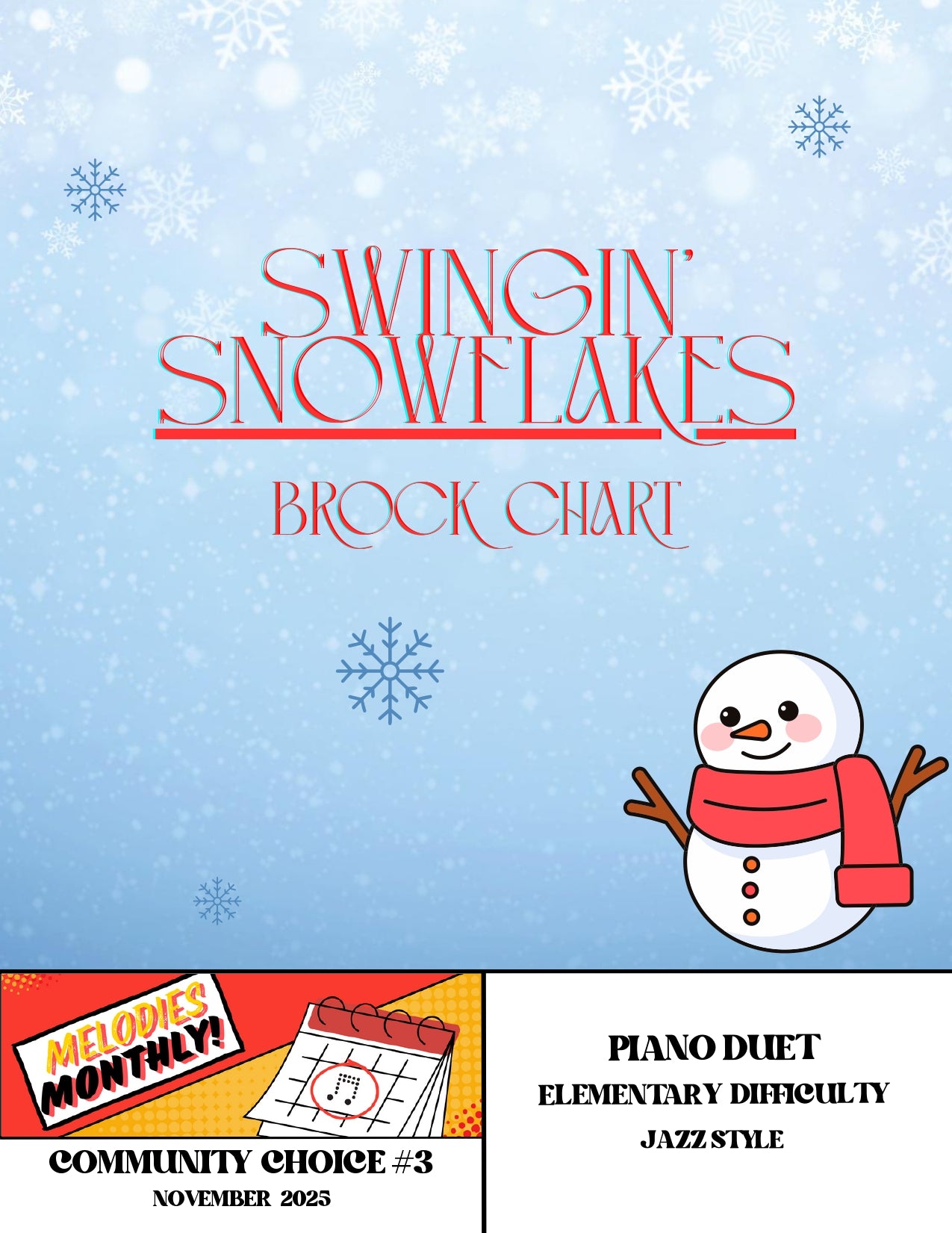 Swingin' Snowflakes | Jazzy Christmas Duet for Student and Teacher (Elementary)